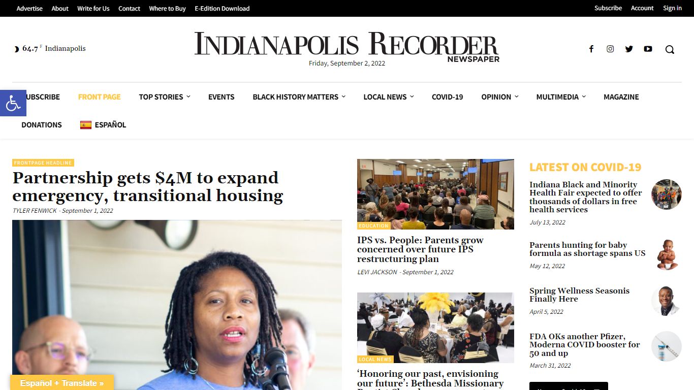 Homepage - Indianapolis Recorder